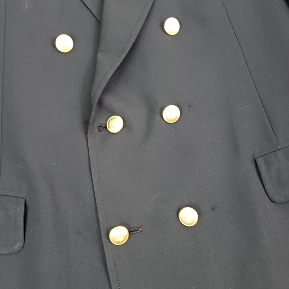 [Chaps RL] Men's VTG Navy Double Breasted Blazer - Picture 3 of 8